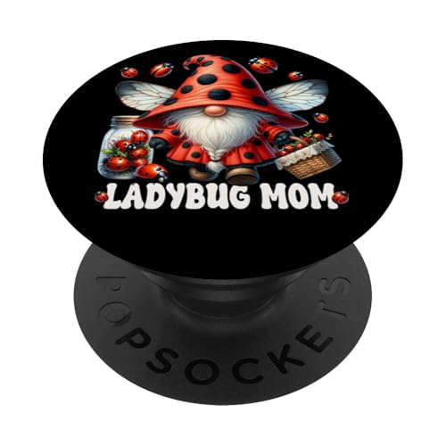 Ladybug Mom Gnome Graphic For Women And Girls Cute Spring PopSockets Klebender PopGrip Ladybug Mom Gnome Graphic For Women And Girls Cute Spring PopSockets Klebender PopGrip von Ladybug Gifts For Women Unique Spring Gnome Stuff