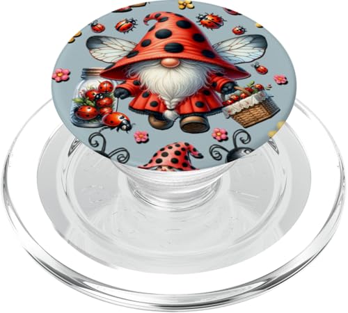 Spring Gnome In Ladybug Costume For Mom Who Loves Gardening PopSockets PopGrip für MagSafe Spring Gnome In Ladybug Costume For Mom Who Loves Gardening PopSockets PopGrip für MagSafe von Ladybug Gifts For Women Unique Spring Gnome Stuff