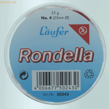 5 x Läufer Gummiringe Rondella Nr. 4/25mm rot 25g von Läufer