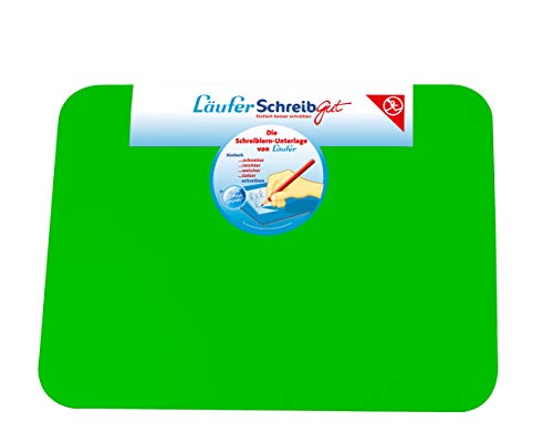 Läufer 30912 SchreibGut Schreibtischunterlage zum Schreiben lernen, für den perfekten Schulanfang, Zubehör für Kinderschreibtisch, rutschfest und abwischbar, grün von Läufer