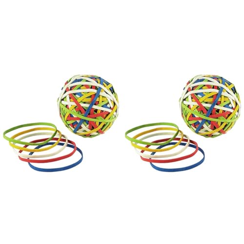 Läufer 59106 Rondella Rubberball, ca. 200 Gummibänder, Durchmesser 60mm, bunt sortierte Gummiringe in hervorragender Qualität (Packung mit 2) von Läufer