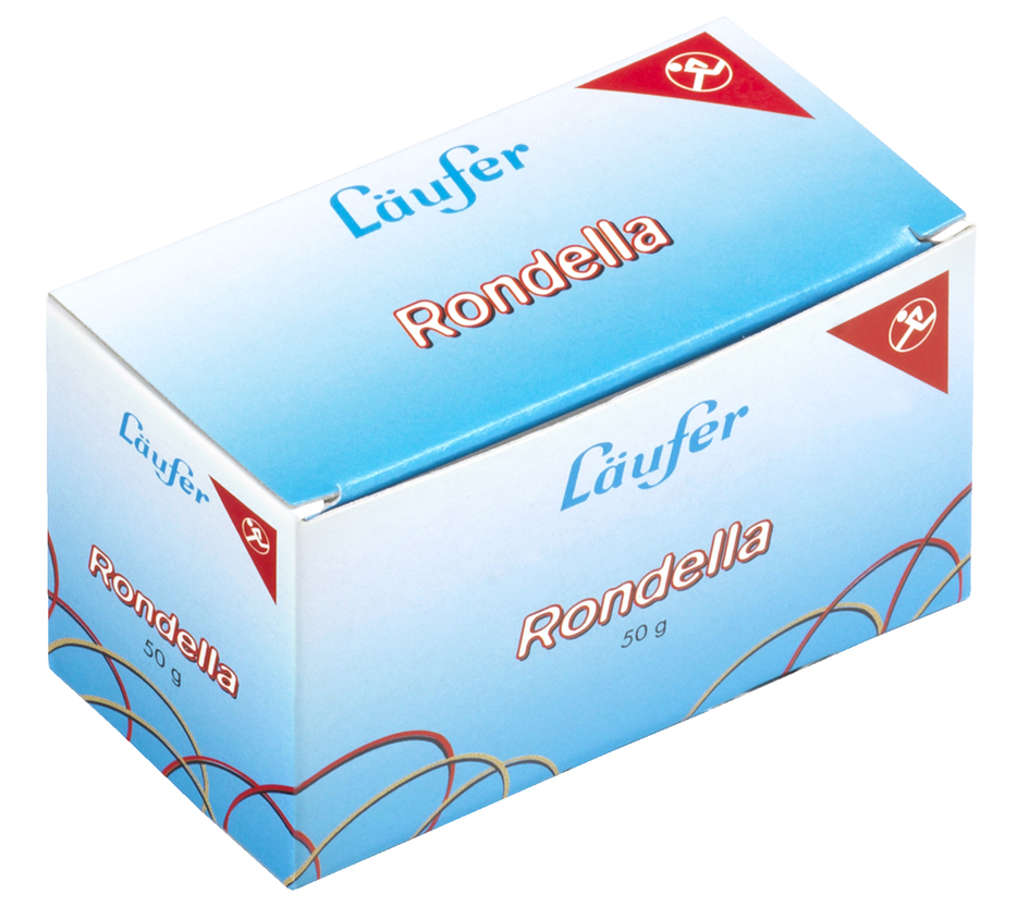 Läufer Gummibänder RONDELLA im Karton, 80 x 2 mm, 50 g von Läufer