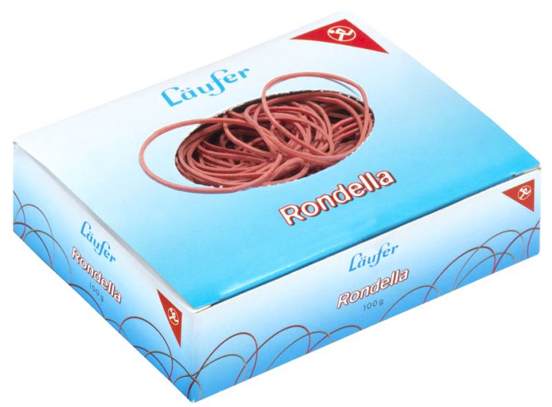 Läufer Gummiringe RONDELLA im Karton, rot, 65 mm, 100 g von Läufer