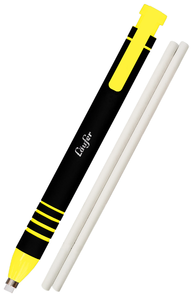 Läufer Kunststoff-Radierstift, inkl. 2 Ersatzradierer, gelb von Läufer