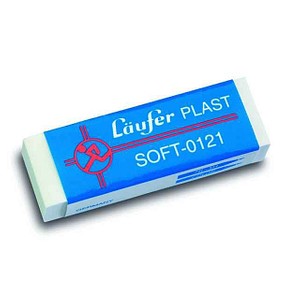 Läufer Radiergummi Plast Soft weiß von Läufer