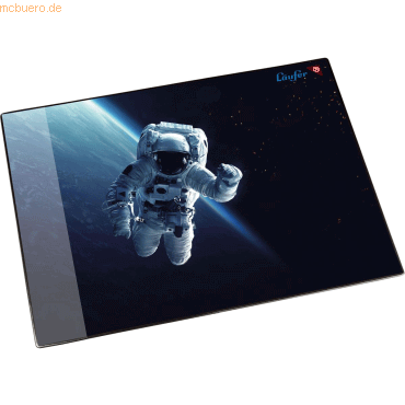 Läufer Schreibunterlage 40x53cm transparente Seitenleiste Astronaut von Läufer