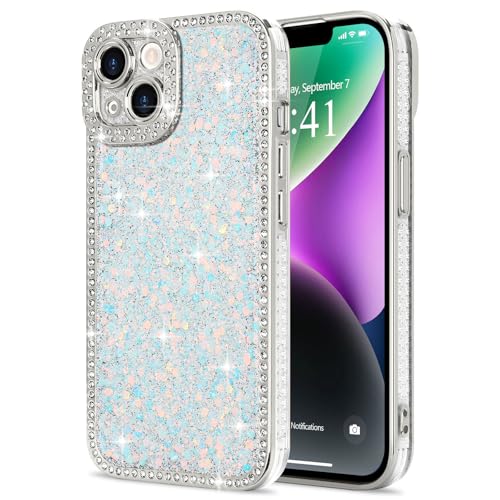 Lafunda Glitzer Hülle Kompatibel mit iPhone 14 Handyhülle Mädchen Schuzhülle Glänzend Sparkle Diamond Hülle 3D Bling Kirstall mit Kameraschutz Case für iPhone 14 Weiß Lafunda Glitzer Hülle Kompatibel mit iPhone 14 Handyhülle Mädchen Schuzhülle Glänzend Sparkle Diamond Hülle 3D Bling Kirstall mit Kameraschutz Case für iPhone 14 Weiß von Lafunda
