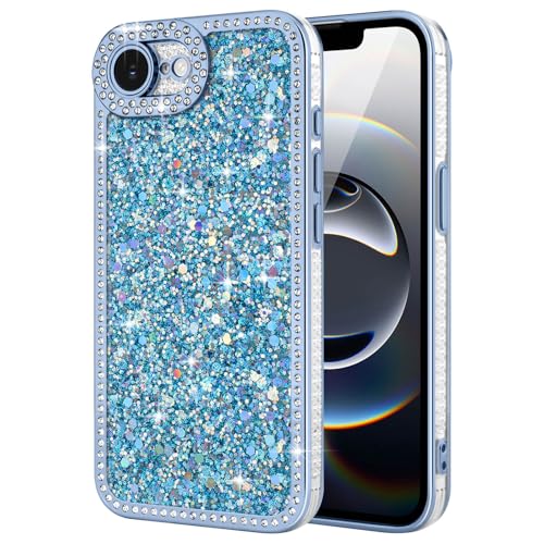 Lafunda Glitzer Hülle Kompatibel mit iPhone 16e Handyhülle Mädchen Schuzhülle Glänzend Sparkle Diamond Hülle 3D Bling Kirstall mit Kameraschutz Case für iPhone 16e Blau Lafunda Glitzer Hülle Kompatibel mit iPhone 16e Handyhülle Mädchen Schuzhülle Glänzend Sparkle Diamond Hülle 3D Bling Kirstall mit Kameraschutz Case für iPhone 16e Blau von Lafunda