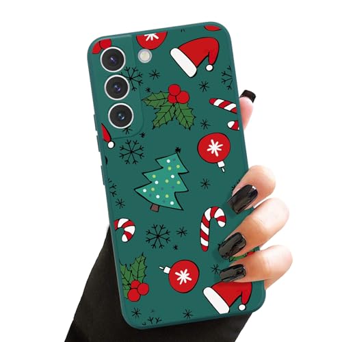 Lafunda Weihnachten Hülle für Samsung Galaxy S23 5G weich Silikon Handyhülle mit süß Mützen Christmas Motiv Schutzhülle Ultradünn Stoßfest Bumper Case für Samsung Galaxy S23 5G Grün 3 von Lafunda