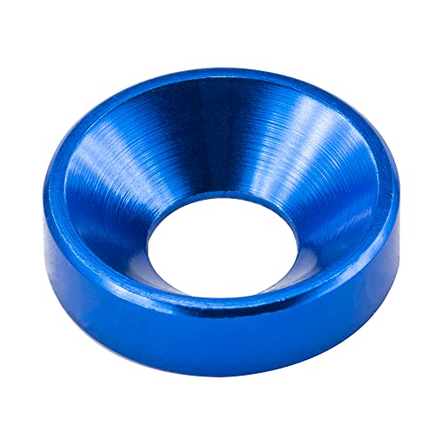 [60 Stück] M4 Senkkopf-Unterlegscheiben, eloxierte Aluminiumlegierung, Kopfscheiben, Dichtungen, Unterlegscheibe für Schrauben RC/FPV/PC/Drohne/mechanische Zubehörteile, blaue Farbe von Lagefefe