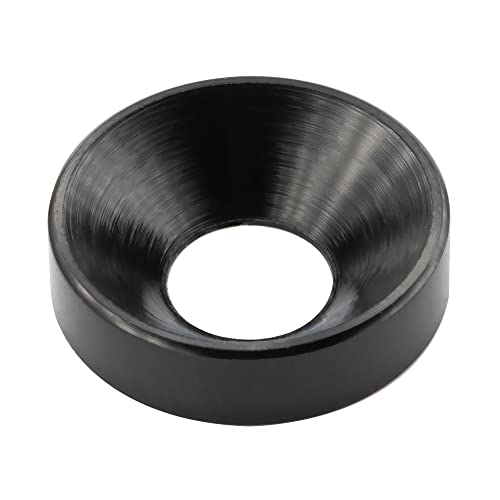 [60 Stück] M4 Senkkopf-Unterlegscheiben, eloxierte Aluminiumlegierung, Kopfscheiben, Dichtungen, Unterlegscheibe für Schrauben RC/FPV/PC/Drohne/mechanische Zubehörteile, schwarze Farbe von Lagefefe