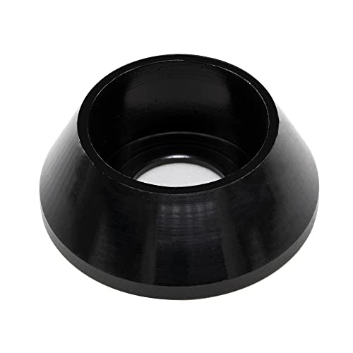 [60 Stück] M5 Kegelschalen-Senkbohrscheiben, eloxierte Aluminiumlegierung, Kopfscheiben, Dichtungen, Unterlegscheibe für Schrauben, RC/FPV/PC/Drohne/mechanisches Zubehör, Modellteile, Schwarz von Lagefefe