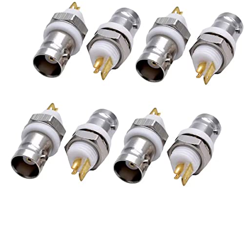 BNC-Buchse für Schottkopffläche, isoliert, Koaxial-RF-Stecker, 8 Stück von Lagogia