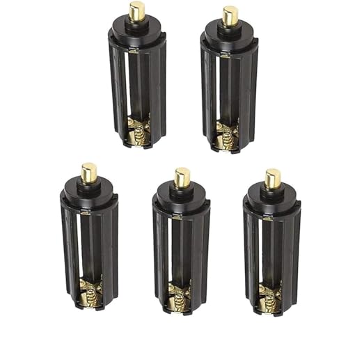 Lagogia 3 x 1,5 V AAA zylindrische Batterie-Schutzabdeckung für Taschenlampe, Batterie-Aufbewahrungsbox, Schwarz, 5 Stück von Lagogia