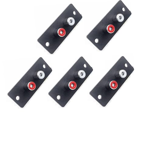 Lagogia Wandpaneeleingang, Plattenspieler, Gehäusebuchse, AV-Audio-Anschluss, schwarz, 2-Wege-Cinch-Terminal-Adapter, 5 Stück Lagogia Wandpaneeleingang, Plattenspieler, Gehäusebuchse, AV-Audio-Anschluss, schwarz, 2-Wege-Cinch-Terminal-Adapter, 5 Stück von Lagogia