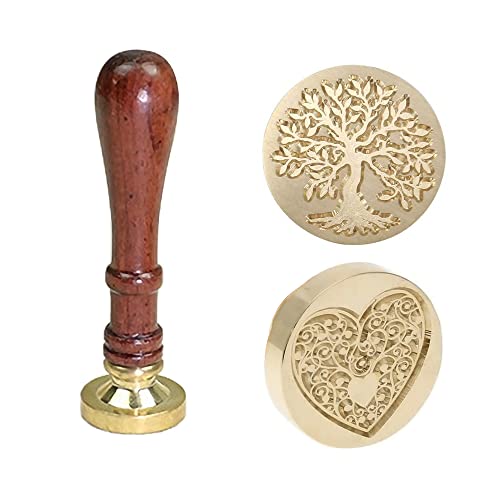 Wachssiegel Stempel,2 Stück Wachs Siegelstempel Set Siegellack Stempel Siegelwachs Stempels Kit Abnehmbar Dichtungsstempelkopf Aus Messing mit 1 Stück Holzgriff,Für Einladungen Karten Wachssiegel Stempel,2 Stück Wachs Siegelstempel Set Siegellack Stempel Siegelwachs Stempels Kit Abnehmbar Dichtungsstempelkopf Aus Messing mit 1 Stück Holzgriff,Für Einladungen Karten von Lahviuu