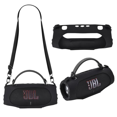 Silikon Cover Case Kompatibel mit JBL Charge 6 Tragbarer Bluetooth Lautsprecher, Tragbare Schutzhülle mit Schultergurt Wireless Lautsprecher Zubehör für JBL Charge 6 Bluetooth Lautsprecher (Schwarz) Silikon Cover Case Kompatibel mit JBL Charge 6 Tragbarer Bluetooth Lautsprecher, Tragbare Schutzhülle mit Schultergurt Wireless Lautsprecher Zubehör für JBL Charge 6 Bluetooth Lautsprecher (Schwarz) von LaiMoney