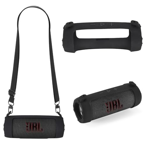 Silikon-Schutzhülle kompatibel mit JBL FLIP 7 Tragbarem Bluetooth-Lautsprecher, tragbare Schutzhülle mit Schultergurt, kabelloser Lautsprecher, Zubehör für JBL FLIP 7 Bluetooth-Lautsprecher (Schwarz) Silikon-Schutzhülle kompatibel mit JBL FLIP 7 Tragbarem Bluetooth-Lautsprecher, tragbare Schutzhülle mit Schultergurt, kabelloser Lautsprecher, Zubehör für JBL FLIP 7 Bluetooth-Lautsprecher (Schwarz) von LaiMoney