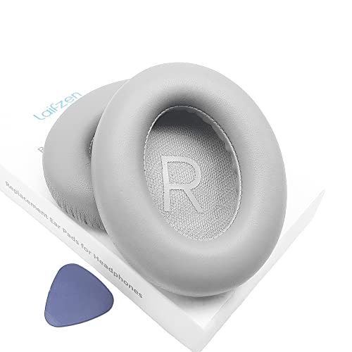 Lammfell Bose NC700 NC 700 Ohrpolster Ersatz Schaffell Echt Leder für Noise Canceling Kopfhörer Ohrpolster (Silbergrau) von Laifzen