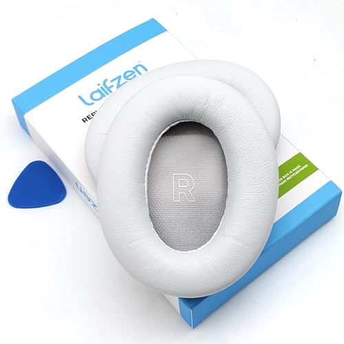 Lammfell QC Ultra Bose Ohrpolster aus echtem Leder, Ohrpolster aus Schaffell, Ersatzschalen für Bose QuietComfort Ultra Noise Canceling Kopfhörer (Bose QC Ultra White) von Laifzen