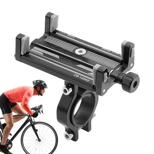 Lainiaoly Fahrrad-Handyhalter, 4-Klauen-Design-Lenker-Telefonhalterung, Silikon Verdicken Mit 360°Drehbarer, Handy Halterung Für 2,3-3,4 Zoll Breite Smartphones, Fahrradzubehör Für Rennrad Scooter von Lainiaoly