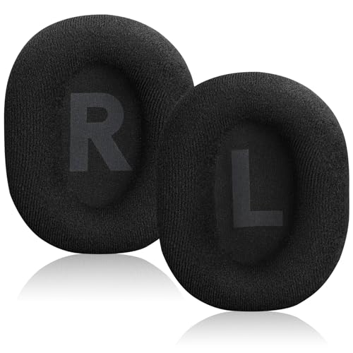 Laipuke 1 Paar Ersatz Ohrpolster Kompatibel mit Logitech G Pro X Kopfhörer, Memory-Schaum und Proteinleder mit Samt, Schwarz von Laipuke
