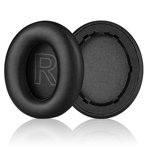 Laipuke Professionel Ersatz Ohrpolster Kompatibel mit Anker Soundcore Life Q20 / Q20 BT Kopfhörer mit Premium Memory-Schaum und Protein Skin (Schwarz) von Laipuke