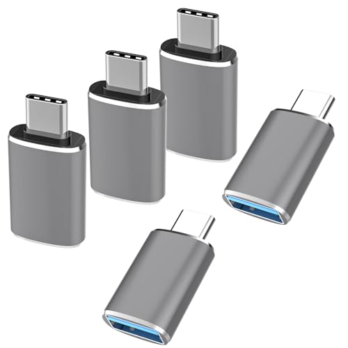 USB C auf USB Adapter 5-Pack,Thunderbolt 4 5 USBC Stecker zu USB Buchse OTG Adapter,Typ A Stick Konverter Zubehör für Apple MacBook Pro Air,iPhone 16 15 Max,iPad Mini,Samsung Galaxy S24 S25 von Lakeronelove