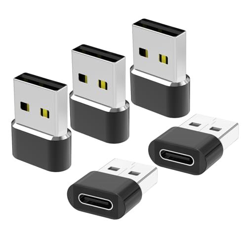 USB C Buchse zu USB Stecker Adapter 5 Pack,Typ A Netzteil Ladegerät Adapter für iPhone 16 15 14 Pro Max,iPad 10 11 Mini 6 Air,Apple Watch 7 8 9,Samsung Galaxy S24 S23 A54 Plus Ultra,Carplay von Lakeronelove