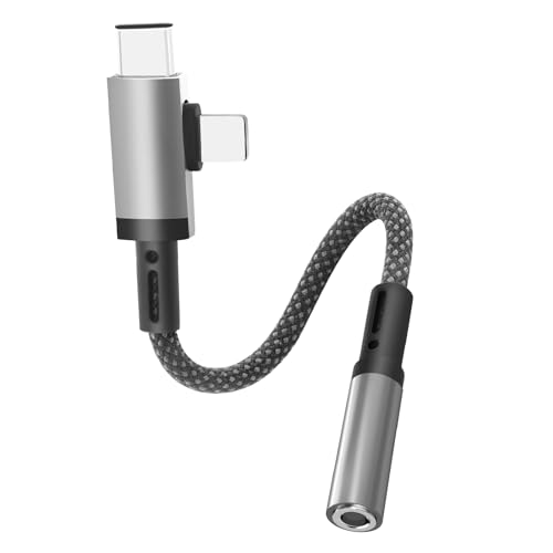 USB C Kopfhörer Adapter, 2 in 1 Typ C auf 3.5mm Klinke AUX Kompatibel mit iPhone 16 Pro Max/15 Pro Max, Samsung S24/S23 Ultra, iPad Pro, Pixel USB C Kopfhörer Adapter, 2 in 1 Typ C auf 3.5mm Klinke AUX Kompatibel mit iPhone 16 Pro Max/15 Pro Max, Samsung S24/S23 Ultra, iPad Pro, Pixel von Lakeronelove
