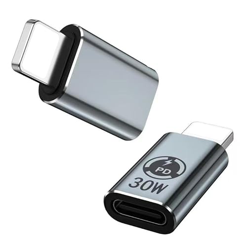 Lakeronelove USB-C auf Lightning Adapter, 27W PD Schnellladung und Datensynchronisierung, Kompatibel mit Lightning (Hinweis: Nicht für die Verwendung mit Kopfhörern geeignet) Lakeronelove USB-C auf Lightning Adapter, 27W PD Schnellladung und Datensynchronisierung, Kompatibel mit Lightning (Hinweis: Nicht für die Verwendung mit Kopfhörern geeignet) von Lakeronelove