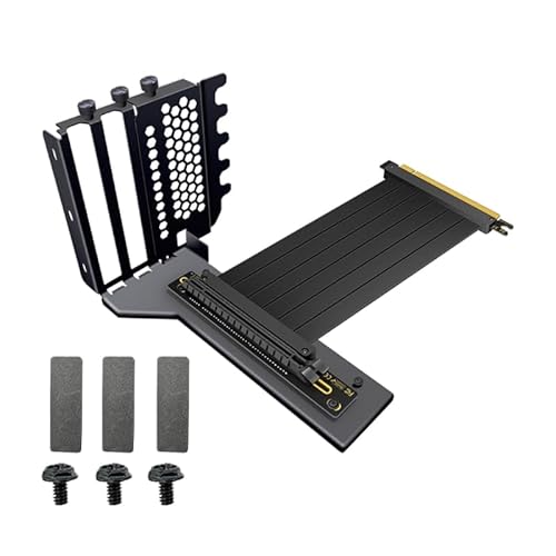 Lamala Neue PCI E X16 Grafikkarte Vertikale Halterung GPU Halter + GEN4/3 PCIE 4.0/3.0 16X Extender Kabel 25 cm Vertikale GPU Halterung von Lamala