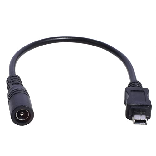 Mini-USB-zu-Stromkabel, 5,5 x 2,1 mm Buchse auf Mini-USB-Stecker, 5 V, Ladekabel für Lautsprecher, Kopfhörer, MP3, MP4, Tablets, Ladekabel von Lamala