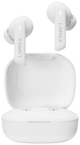 Lamax Clips1 In Ear Headset Bluetooth® Stereo Weiß Batterieladeanzeige, Headset, Ladecase, Lautst� von Lamax