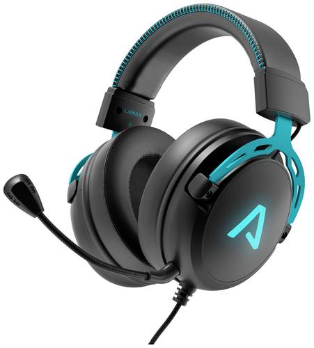 Lamax Heroes Defender1 Gaming Over Ear Headset kabelgebunden Stereo Schwarz Headset, Lautstärkerege von Lamax