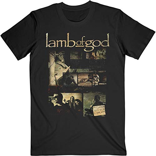 T-Shirt # L Unisex Black # Album Collage von Lamb Of God