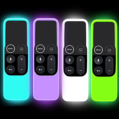 4er-Pack Schutzhülle kompatibel mit Apple TV Siri Remote 4K (5. Generation) / 4. Generation, Silikon-Fernbedienung, Schutzhülle für Schutzhülle von Lambcare