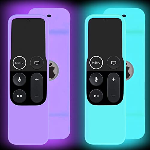 Schutzhülle für Apple TV 4K / 4. Generation, leicht, rutschfest, stoßfest, Silikon, für Controller für Apple TV Siri Fernbedienung, Blau und Lila, 2 Stück Schutzhülle für Apple TV 4K / 4. Generation, leicht, rutschfest, stoßfest, Silikon, für Controller für Apple TV Siri Fernbedienung, Blau und Lila, 2 Stück von Lambcare