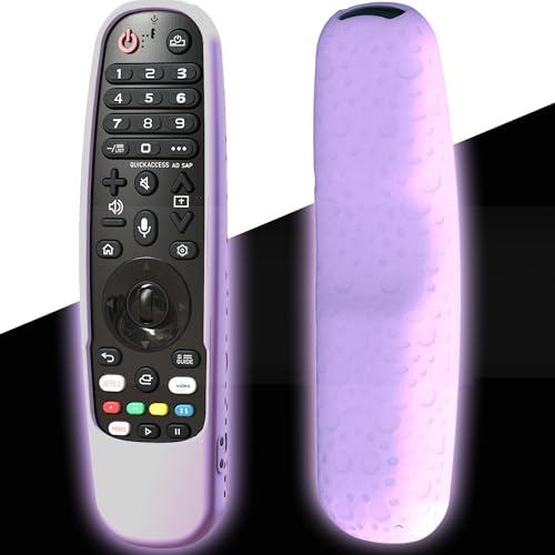Schutzhülle für LG Magic Remote MR23GN 2021–2024, Abdeckung für LG Remote MR22GA MR22GN MR23GA MR24GN, Silikonhülle, leuchtet im Dunkeln, Violett Schutzhülle für LG Magic Remote MR23GN 2021–2024, Abdeckung für LG Remote MR22GA MR22GN MR23GA MR24GN, Silikonhülle, leuchtet im Dunkeln, Violett von Lambcare