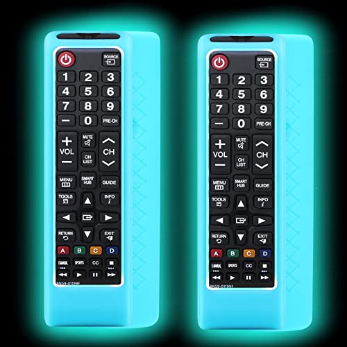 Schutzhülle für Samsung TV Controller, Silikon, für BN59-01199F Samsung Fernbedienung, Smart TV Fernbedienung, leuchtet im Dunkeln, Himmelblau, 2 Stück Schutzhülle für Samsung TV Controller, Silikon, für BN59-01199F Samsung Fernbedienung, Smart TV Fernbedienung, leuchtet im Dunkeln, Himmelblau, 2 Stück von Lambcare