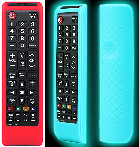 Samsung TV-Controller-Hülle, Silikon-Fernbedienungsabdeckung für BN59-01199F, leuchtet im dunklen Himmel und Rot, 2 Stück Samsung TV-Controller-Hülle, Silikon-Fernbedienungsabdeckung für BN59-01199F, leuchtet im dunklen Himmel und Rot, 2 Stück von Lambcare