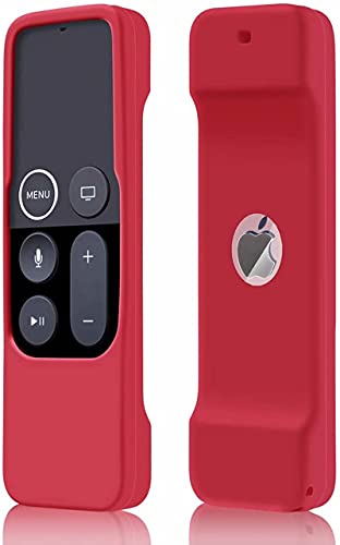 Schutzhülle kompatibel mit Apple TV 4K / 4. Generation, leicht, rutschfest, stoßfest, Silikonhülle für Controller für Apple TV Siri Fernbedienung, Rot Schutzhülle kompatibel mit Apple TV 4K / 4. Generation, leicht, rutschfest, stoßfest, Silikonhülle für Controller für Apple TV Siri Fernbedienung, Rot von Lambcare