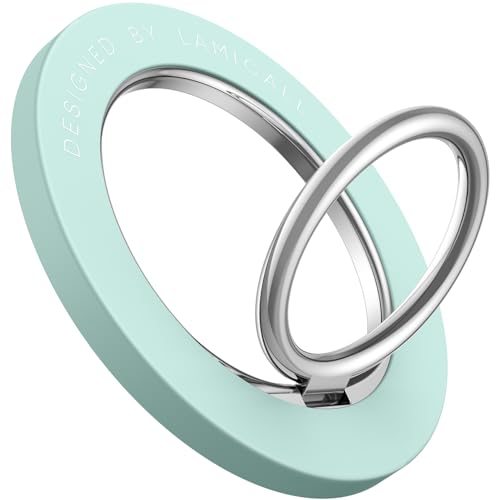 Handy Ring Halterung Magnetisch für MagSafe - Lamicall 360° Drehung Handy Griff Halter Fingerhalter für iPhone 16/15/14 Pro Max Plus, 12/13 Pro Max Mini, Smartphone mit Metallring, Zubehör für MagSafe von Lamicall