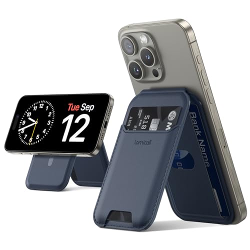 Lamicall Handy Kartenhalter für MagSafe Wallet - Ultra Leichter Vegan Leder Verstellbarer Ständer, Karten Halter mit 3 Kartenfächer, Magnetischer Wallet Halter für iPhone 16 15 14 13 12 Pro Max Plus Lamicall Handy Kartenhalter für MagSafe Wallet - Ultra Leichter Vegan Leder Verstellbarer Ständer, Karten Halter mit 3 Kartenfächer, Magnetischer Wallet Halter für iPhone 16 15 14 13 12 Pro Max Plus von Lamicall