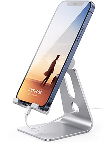 Lamicall Handy Ständer, Handy Halterung Verstellbare - Multi-Winkel Handyhalterung, Halter für iPhone 15 14 Pro Max Plus, 13 12 Pro Max Mini, 11 Pro, Xs, X, 8, 7, 6 Plus, SE, Samsung S23, Smartphone von Lamicall