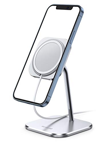 Lamicall Handy Ständer für 2023 MagSafe - Verstellbarer Aluminium Halter Halterung für iPhone 16 15 14 Pro Max Plus, SE, iPhone 13 Pro, iPhone 12 Mini, 12, 12 Pro, 12 Pro Max [MagSafe Nicht Enthalten] von Lamicall