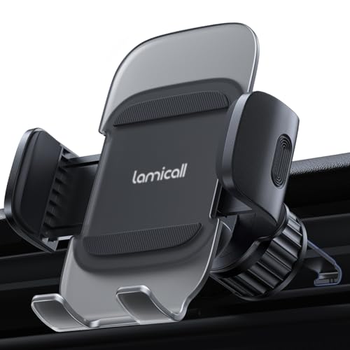 Lamicall Handyhalterung , Handy Autohalterung - [2023 Federclip] Universal Lüftung Auto, 360 Grad Vent KFZ Halterung für iPhone 15/14/13/12 Pro Max Plus, Samsung, 4-7 Zoll Smartphone von Lamicall