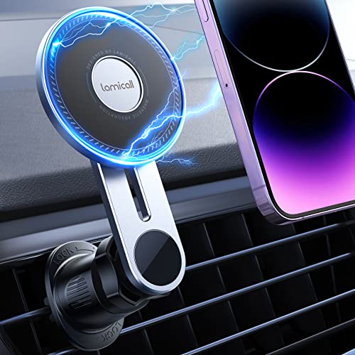 Lamicall Handyhalterung Auto für MagSafe Autohalterung - [20x Starke Magnet] Universal Handyhalterung Auto Magnet, KFZ Lüftung Handyhalter für iPhone 16 15 14 13 Pro Max Mini Magsafe Hülle Smartphone von Lamicall
