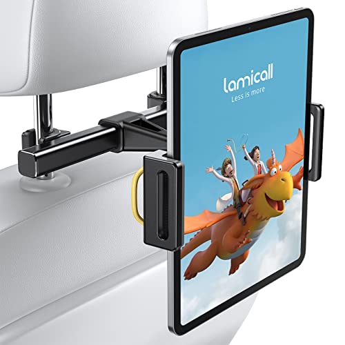 Lamicall Tablet Halterung Auto, Tablet Kopfstützenhalter - 2024 Universal KFZ Halter für iPad Pro 9.7, 10.5, 11, 12.9, iPad Air Mini 6 5 4 3 2, Switch, Tab, Smartphone, Tablet mit 4.7-13 Zoll von Lamicall