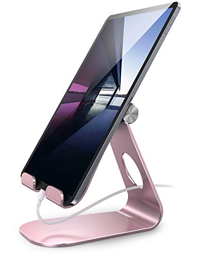 Lamicall Tablet Ständer Verstellbare, Tablet Halterung - Universal Halter, Halterung, Dock für 2022 iPad Pro 9.7, 10.5, 11, 12.9, iPad Air Mini 2 3 4, Samsung Tab, Tablet mit 4.7-13 Zoll - Rose Gold von Lamicall